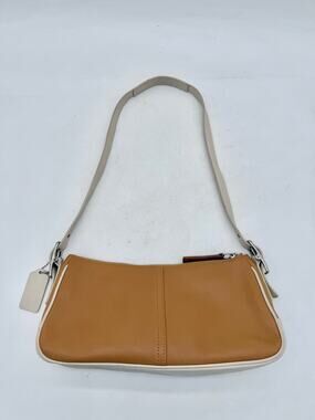 Coach Vintage Y2K Hamptons Two Tone Demi Hobo Bag Camel Beige White SoHo